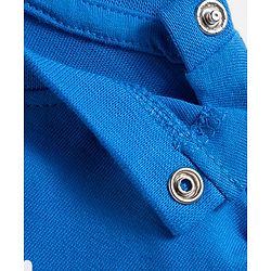 Babyhug 100 % Cotton Knit Full Sleeves T-Shirt with Giraffe Print - Blue