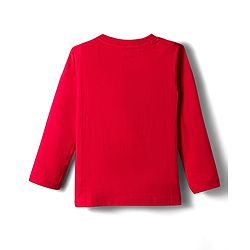 Babyhug 100 % Cotton Knit Full Sleeves T-Shirt with Lion Print - Red
