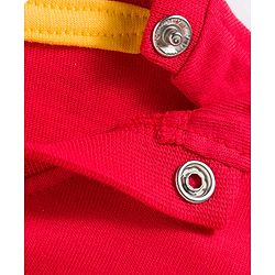Babyhug 100 % Cotton Knit Full Sleeves T-Shirt with Lion Print - Red