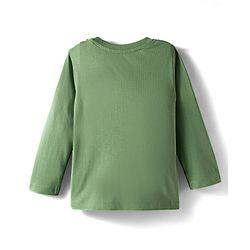 Babyhug 100% Cotton Knit Full Sleeves T-Shirt with Giraffe Print - Green