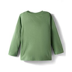 Babyhug 100% Cotton Knit Full Sleeves T-Shirt with Giraffe Print - Green