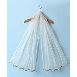 Babyhug South Cotton Woven Sleeveless Floral Embroidered Choli & Lehenga Set With Dupatta - Off White