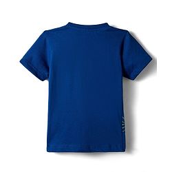 Babyhug 100 % Cotton Knit Half Sleeves T-Shirt with Giraffe & Crocodile Print - Navy Blue