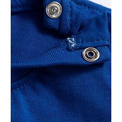 Babyhug 100 % Cotton Knit Half Sleeves T-Shirt with Animal Print - Navy Blue