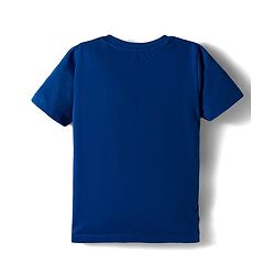 Babyhug 100 % Cotton Knit Half Sleeves T-Shirt with Animal Print - Navy Blue