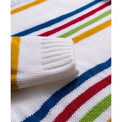 Babyhug Knit Full Sleeves Striped Pullover Sweater Set - Multicolor
