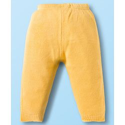 Babyhug Knit Full Raglan Sleeves Front Open Hooded Sweater Set with Color Block - Blue