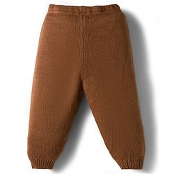 Babyhug Knit Full Sleeves Sweater Set With Stripes - Brown