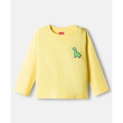 Babyhug 100% Cotton Knit Full Sleeves Striped & Dino Printed T-Shirts Pack of 3 - Multicolor