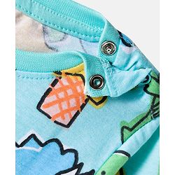 Babyhug 100% Cotton Knit Full Sleeves Striped & Dino Printed T-Shirts Pack of 3 - Multicolor