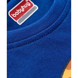 Babyhug 100 % Cotton Knit Full Sleeves T-Shirt with Animal Print - Navy Blue