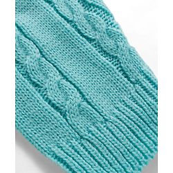 Babyhug Knit Full Length Fleece & Woollen Pant With Cable Knit Design - Light Blue