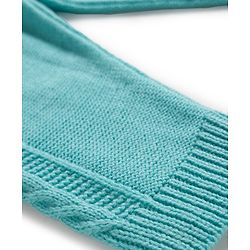 Babyhug Knit Fleece & Woollen Full Length Solid Color Joggers - Blue