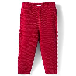 Babyhug Knit Fleece & Woollen Full Length Solid Color Joggers - Blue