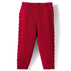 Babyhug Knit Fleece & Woollen Full Length Solid Color Joggers - Blue