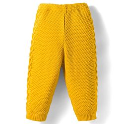 Babyhug Knit Fleece & Woollen Full Length Solid Color Joggers - Blue