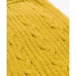 Babyhug Knit Full Length Woollen Bootie Leggings With Cable Knit Design & Extra Stretch - Yellow