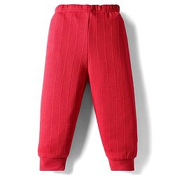 Babyhug Full Sleeves Solid Color Thermal Leggings - Red