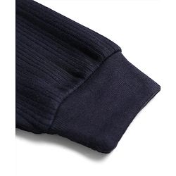 Babyhug Knit Full Length Solid Color Thermal Pant - Navy Blue