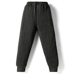 Babyhug Knit Full Length Solid Color Thermal Pant - Charcoal Grey
