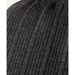 Babyhug Knit Full Length Solid Color Thermal Pant - Charcoal Grey