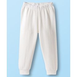 Babyhug Cotton Knit Full Length Thermal Wear Legging - Off White