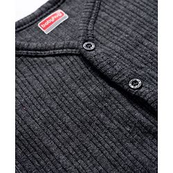 Babyhug Knit Full Sleeves Front Open Vest - Dark Grey