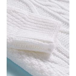 Babyhug Knitted Full Sleeves Pullover Sweater With Cable Knit Design - White