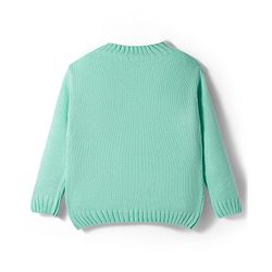 Babyhug Knitted Full Sleeves Pullover Sweater With Cable Knit Design - Sea Green