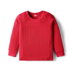 Babyhug Knit Full Sleeves Solid Color Thermal Vest - Red