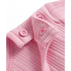 Babyhug Knit Full Sleeves Solid Colour Thermal Inner Vest - Pink