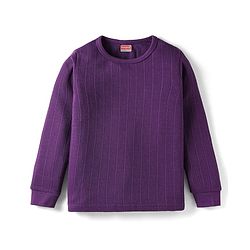 Babyhug Knit Full Sleeves Solid Color Thermal Vest - Purple