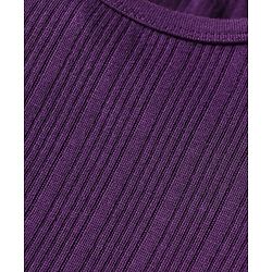 Babyhug Knit Full Sleeves Solid Color Thermal Vest - Purple