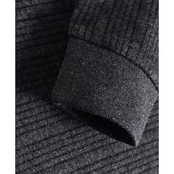 Babyhug Cotton Knit Full Sleeves Solid Colour Thermal Vest - Dark Grey