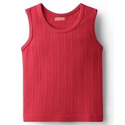 Babyhug Knit Sleeveless Solid Color Pullover Thermal Vest - Red