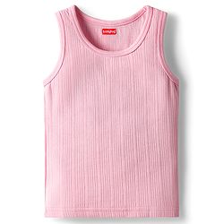 Babyhug Knit Sleeveless Solid Color Thermal Vest - Pink