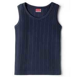 Babyhug Knit Sleeveless Solid Color Thermal Inner Vest - Navy Blue