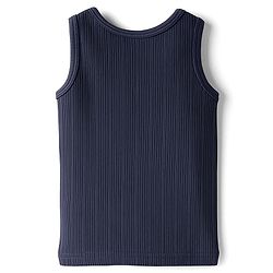 Babyhug Knit Sleeveless Solid Color Thermal Inner Vest - Navy Blue