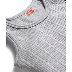 Babyhug Knit Sleeveless Solid Colour Vest - Light Grey