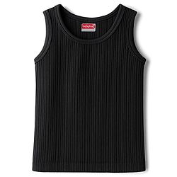 Babyhug Knit Sleeveless Solid Thermal Vest - Charcoal Grey