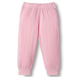 Babyhug Knit Full Sleeves Solid Color Front Open Thermal Vest & Pant Set - Pink