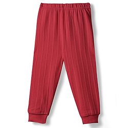 Babyhug Knit Full Sleeves Solid Color Front Open Thermal Inner Wear Set - Coral