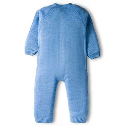 Babyhug Sweater Knit Full Sleeves Front Open Solid Winter Wear Romper - Red
