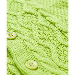 Babyhug Sweater Knit Full Sleeves Winter Wear Romper With Cable Knit Design - Green
