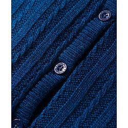 Babyhug Sweater Knit Full Sleeves Hooded Romper With Ear Applique - Navy Blue
