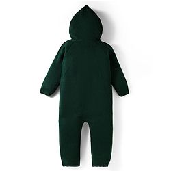 Babyhug Sweater Knit Full Sleeves Hooded Romper With Ear Applique - Navy Blue