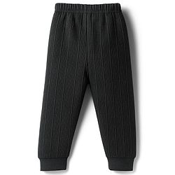 Babyhug Knit Full Sleeves Solid Thermal Set With Vest - Charcoal Grey