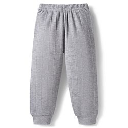 Babyhug Knit Solid Color Full Sleeves Pullover & Sleeveless Thermal Vest & Pant Set - Light Grey