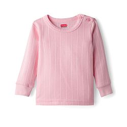 Babyhug Knit Full Sleeves Thermal Inner Wear Set - Pink