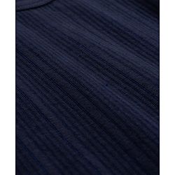 Babyhug Knit Full Sleeves Solid Thermal Set With Vest - Navy Blue